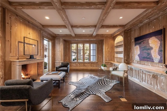 Elegant hallway or entryway featuring modern art, refined finishes, and a seamless transition between living spaces