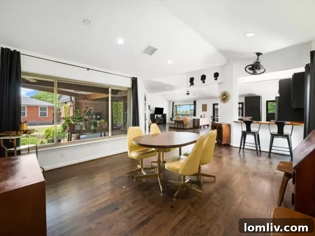 Modern kitchen with butcher block island