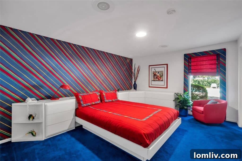 Bold Downstairs Party Room at Nash Estate