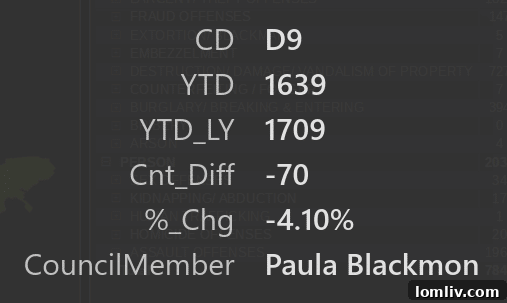 A Dallas Police Department vehicle on patrol