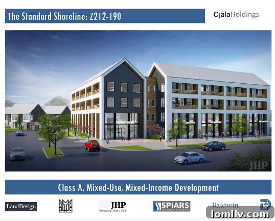 Architectural rendering of the proposed Standard Shoreline development