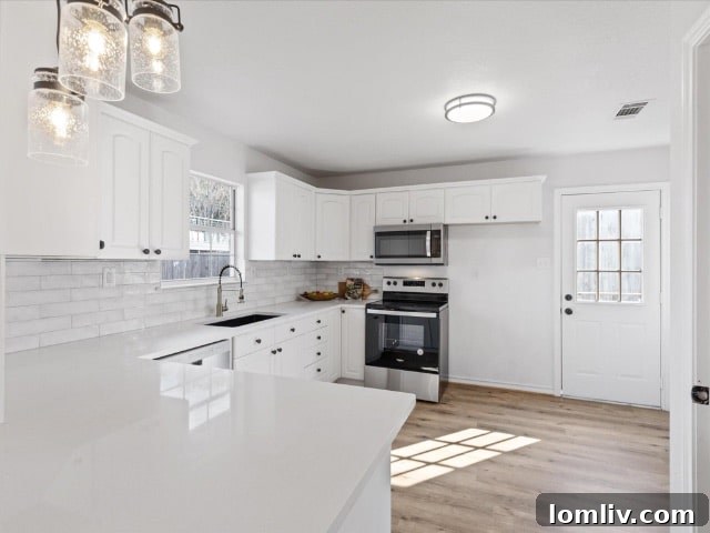 Detailed shot of modern kitchen counter and sink