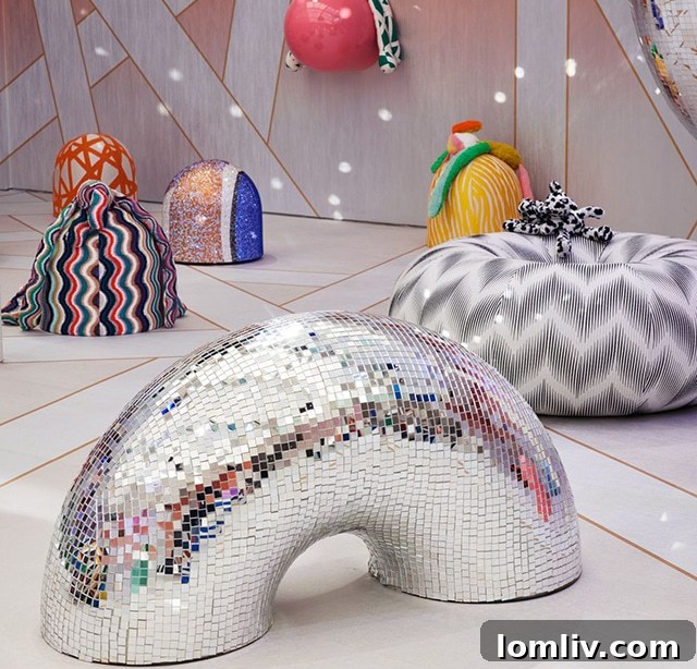 Italian fashion brand Missoni launched a new line of elaborately designed poufs, bringing iconic patterns to luxury home decor.