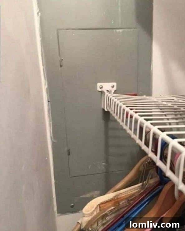 How Your Home Gets Power From Pole to Panel Part 2 4 panel box in the closet bolted shut