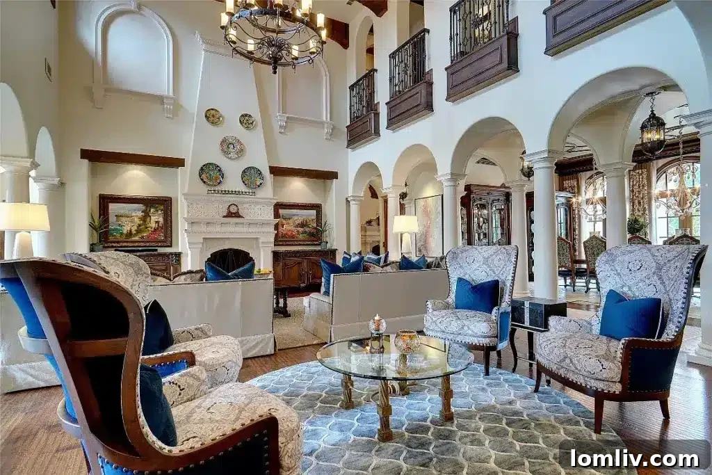 Colleyville Luxury: Homes That Redefine Grandeur 16 Stunning foyer with high ceilings and ornate architectural details at 5513 Montclair Drive