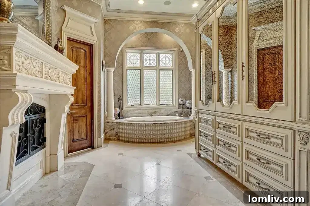 Colleyville Luxury: Homes That Redefine Grandeur 21 Spa-like master bathroom with a freestanding tub, dual vanities, and luxurious finishes at 5513 Montclair Drive