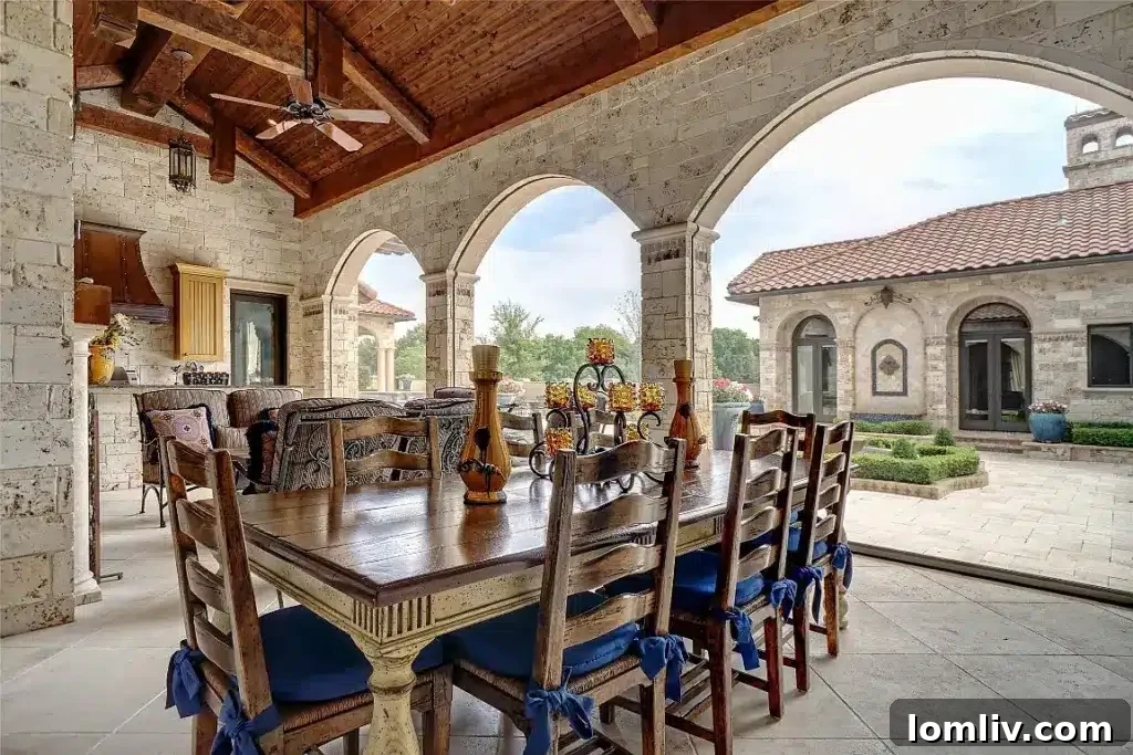 Colleyville Luxury: Homes That Redefine Grandeur 26 One of the serene private courtyards offering a peaceful retreat at 5513 Montclair Drive