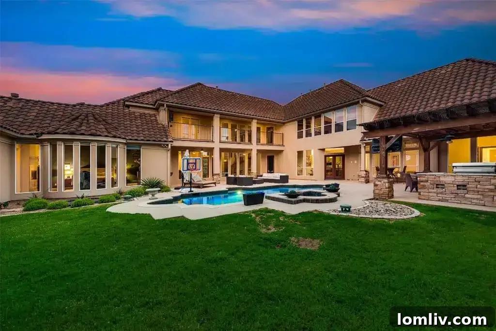 Colleyville Luxury: Homes That Redefine Grandeur 38 Well-maintained backyard with ample green space for outdoor activities at 3900 Saint James Court