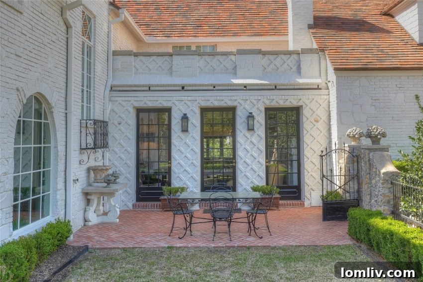 Elegant dining room in renovated Tudor