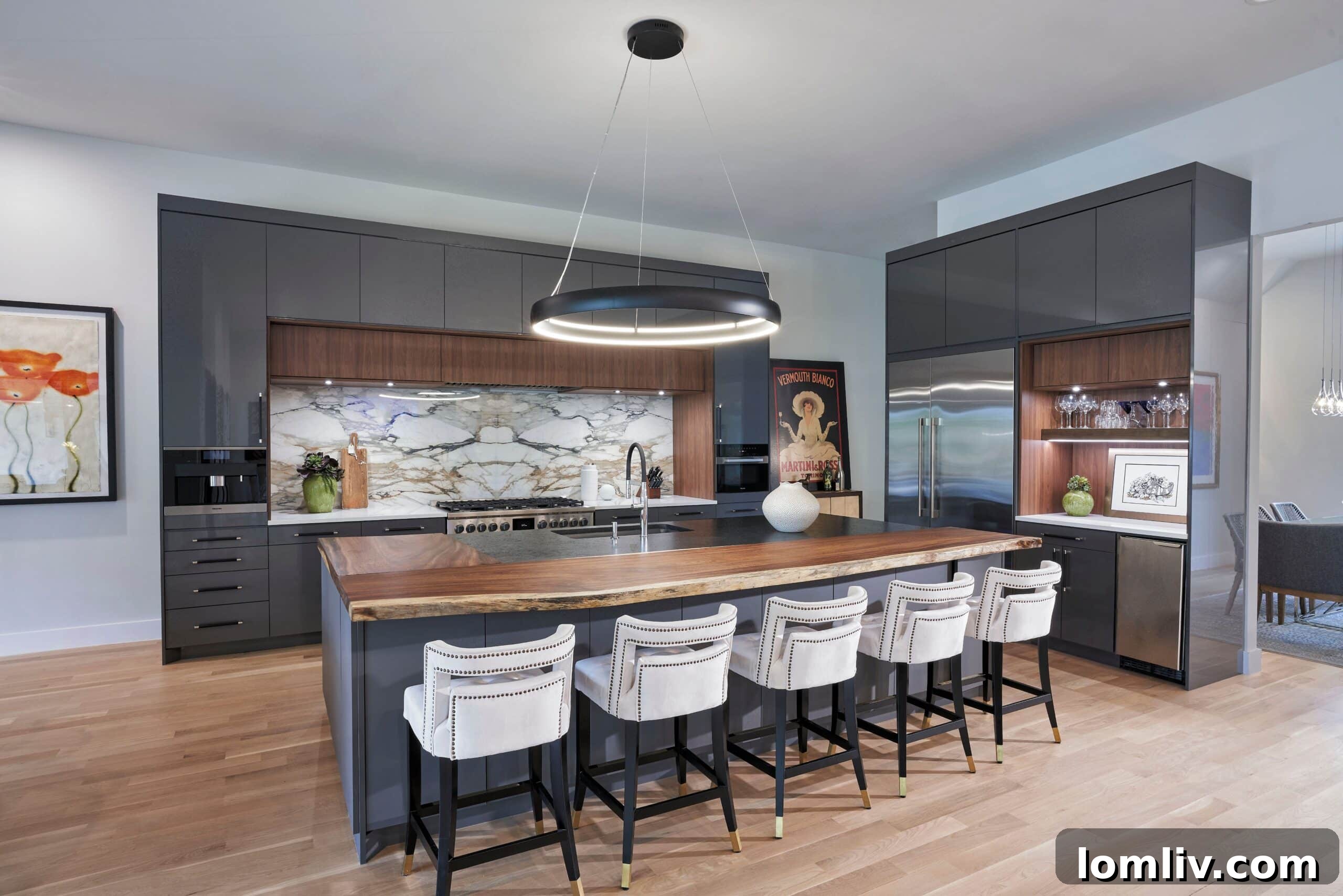 An updated Las Colinas home with an open floor plan connecting kitchen, living, and entertaining spaces