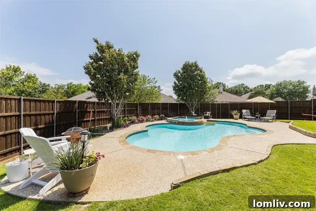 Serene view of the cul-de-sac and proximity to Lake Ray Hubbard from this Rowlett home