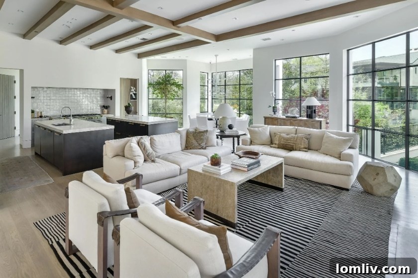 Custom metal kitchen cabinets in luxury home