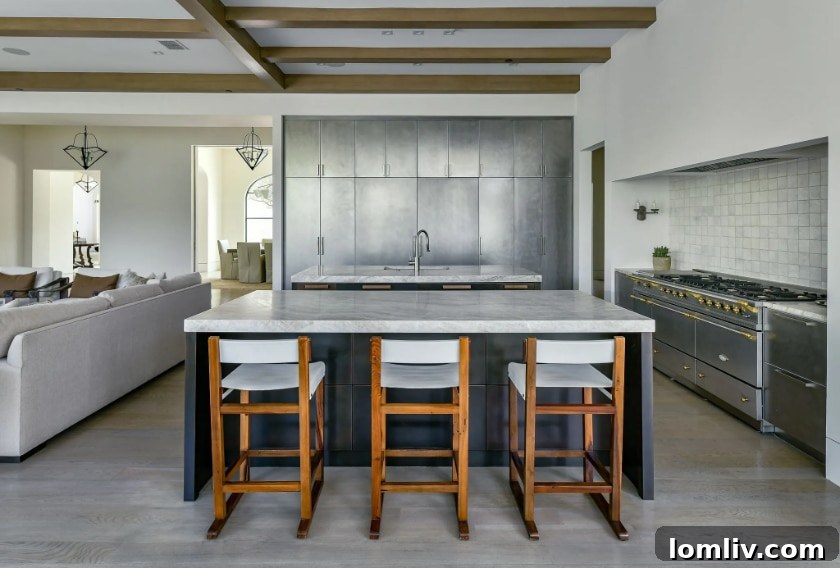 Luxurious kitchen design with modern appliances