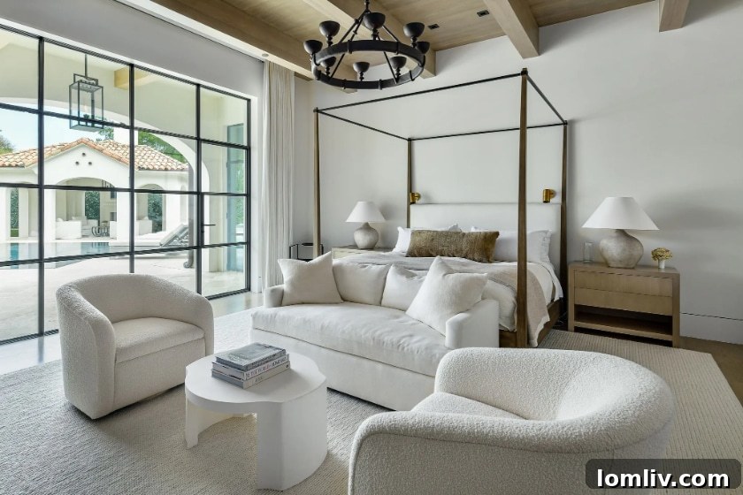 Luxury bedroom in Modern Spanish Revival Dallas