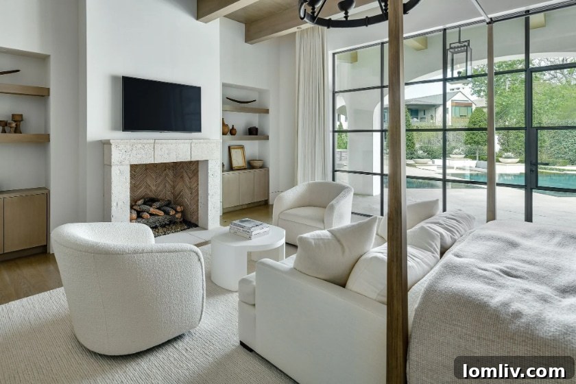 Elegant secondary bedroom with study area