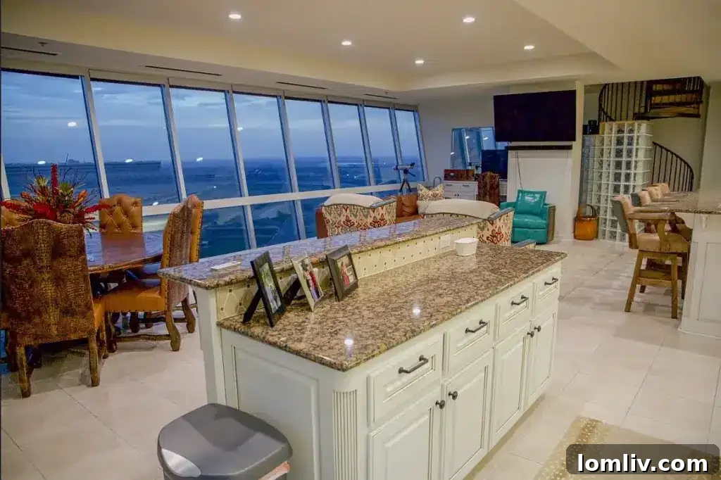 A.J. Foyt's Texas Motor Speedway Penthouse Accelerates Your Life 4 The spiral staircase inside A.J. Foyt's former penthouse, leading to the exclusive rooftop terrace.