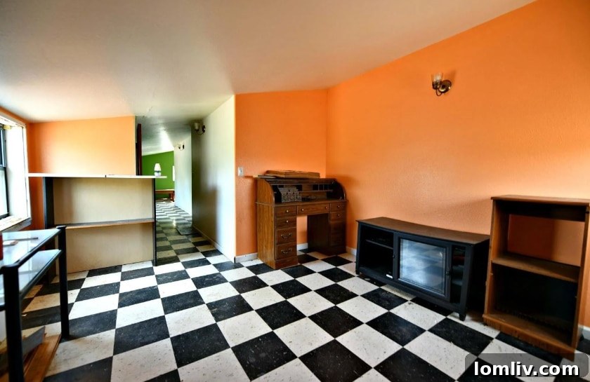 Farmhouse Interior Design Elements: Checkerboard Flooring