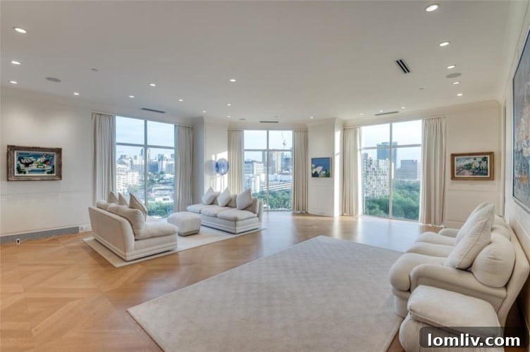 Another view of a formal living space with exquisite furnishings and natural light