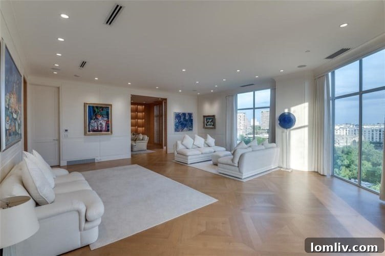 Another perspective of the luxurious living space, emphasizing comfort and sophistication