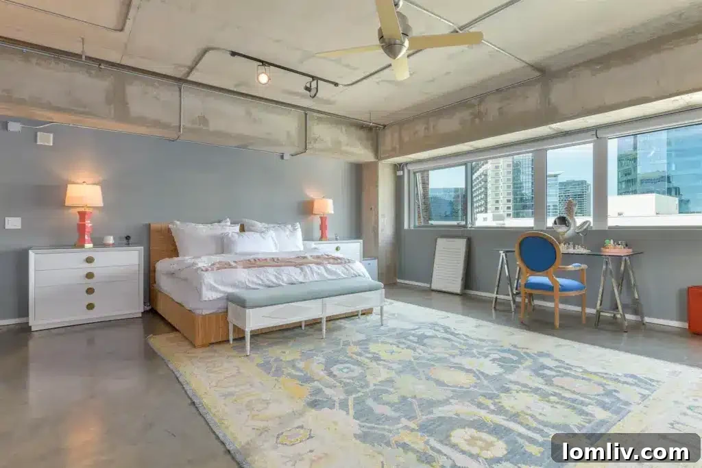 Standout Uptown Loft at 1999 McKinney Avenue Listed by Selden Tual 4 Uptown Dallas Loft Living Area