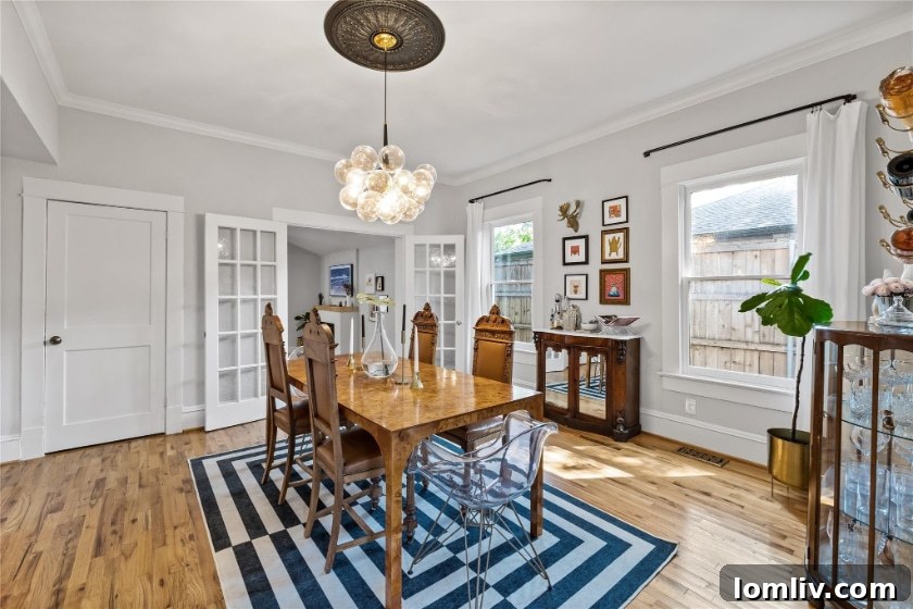 There’s casual dining next to the family room and kitchen.