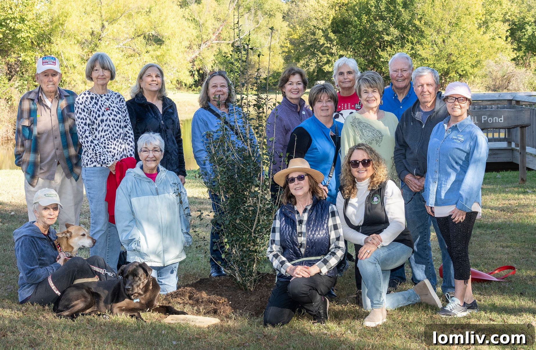 Members of the Colleyville Garden Club engaged in tree planting activities at the city’s nature center.
