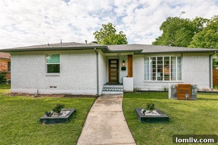 Sleek, updated modern home exterior in Northeast Dallas, recently sold