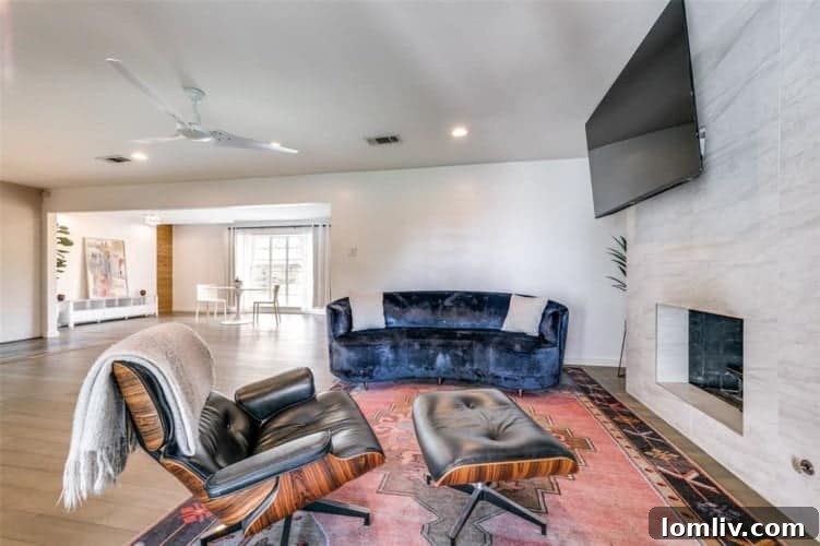 Stylish primary bedroom with abundant natural light and a serene atmosphere