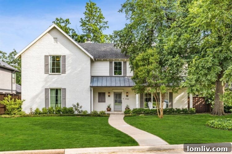 Elegant Southern-style home with a wide front porch, set in the White Rock Valley