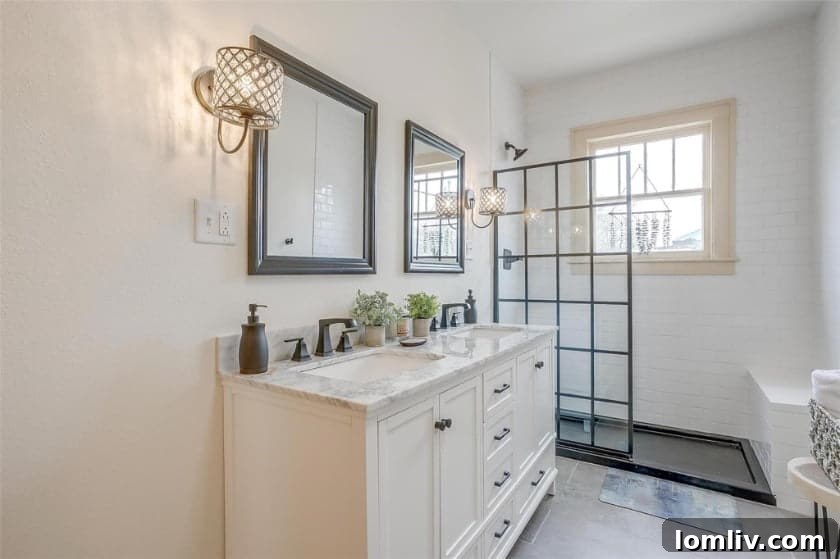 Inviting living room in renovated Tudor home
