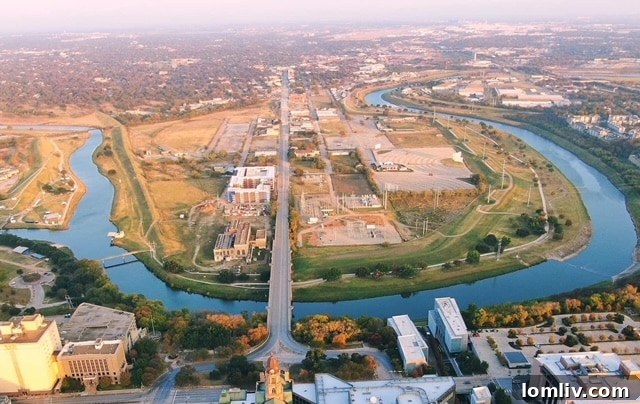 High-Stakes Debate on Panther Island's Future in Fort Worth June 15 3 An illustrative image depicting the Central City Flood Project, also known as Panther Island, showing new waterways and proposed urban development.