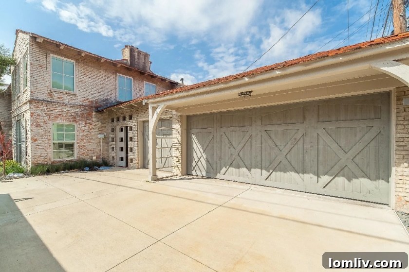 Charming architectural details of the duplex, including roofline and windows