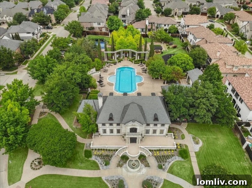 Avignon's Palais clubhouse exterior and pool pavilion