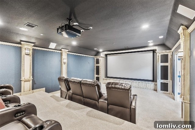 Luxurious private media room for entertainment in a Colleyville home