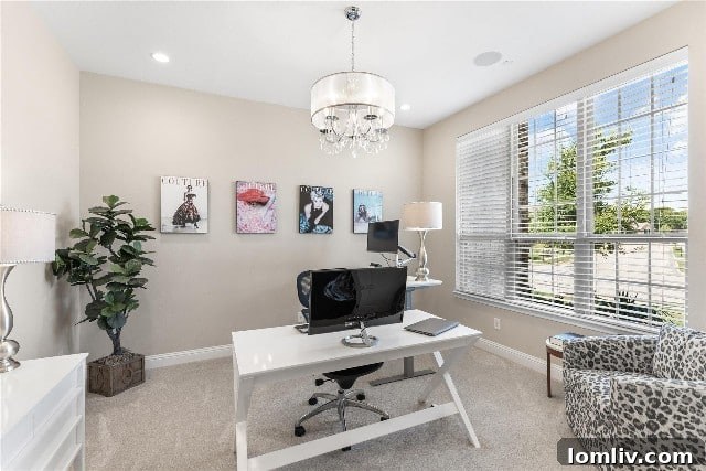 Second versatile home office space in a luxury Colleyville house