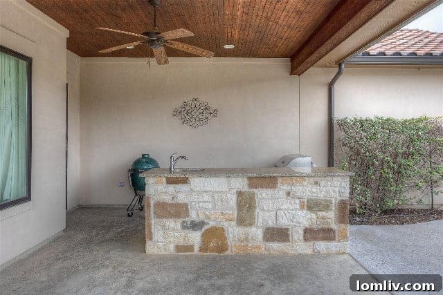 Close-up of sparkling swimming pool and water features