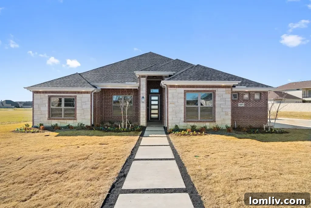 Modern eco-smart home exterior with clean lines and inviting entrance