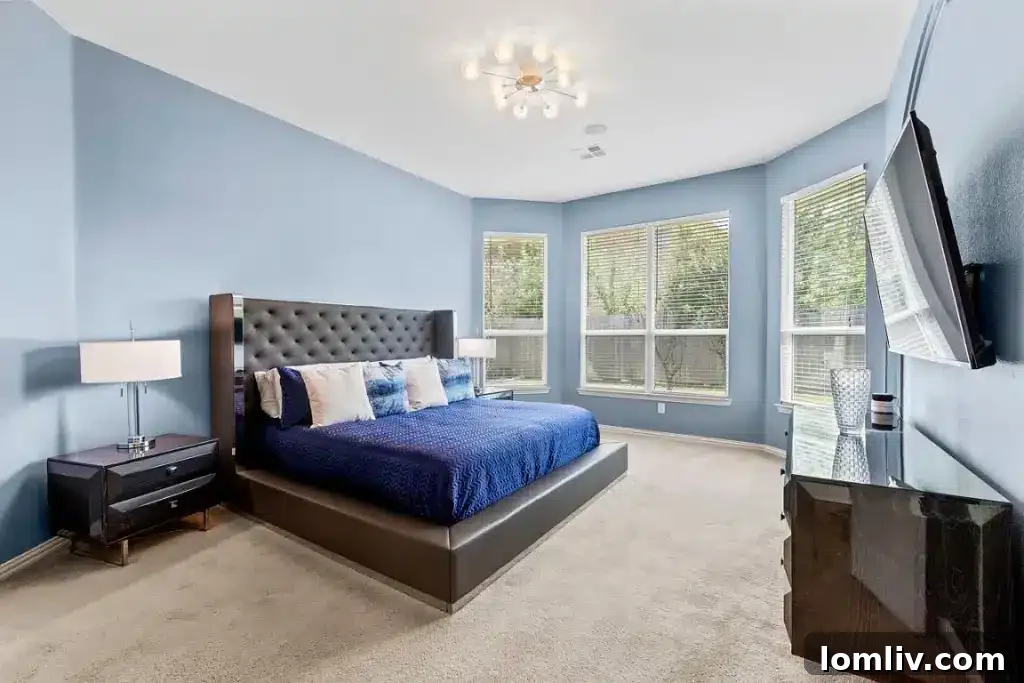 Modern kitchen with ample counter space and appliances