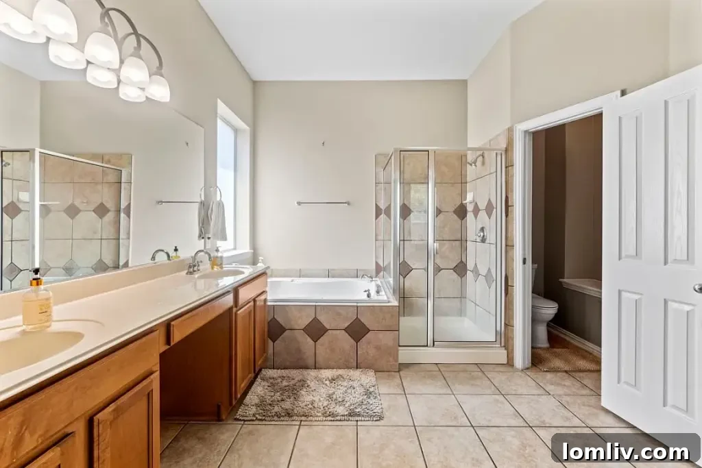 Cozy bedroom with ample space and natural light