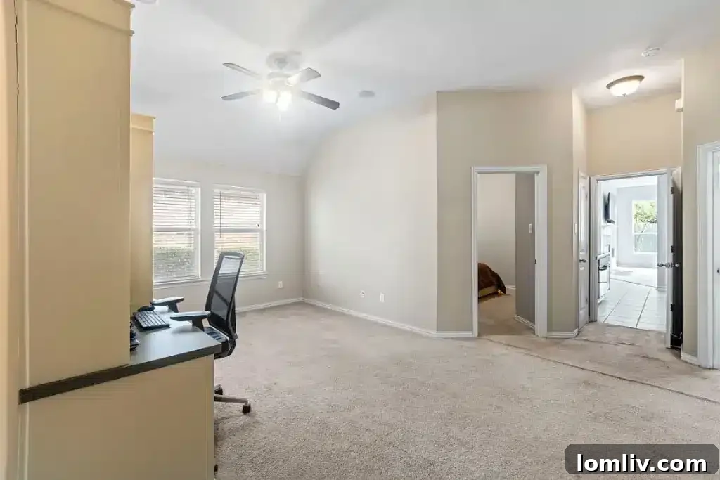 Additional living space, potentially a game room or family room