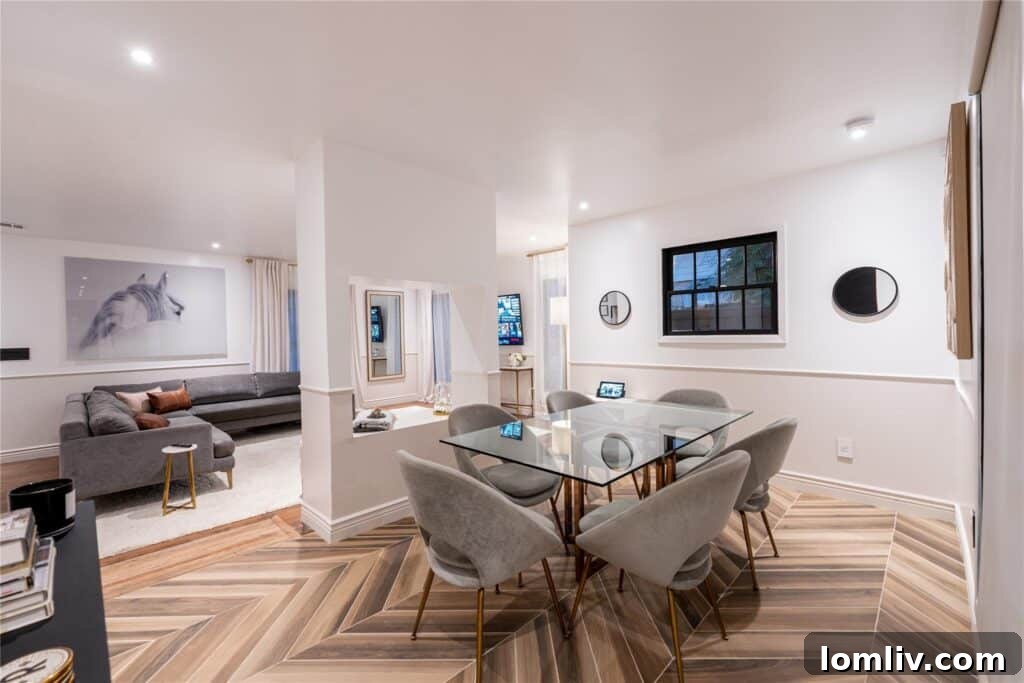 Close-up of Moderno Marble Kitchen Island