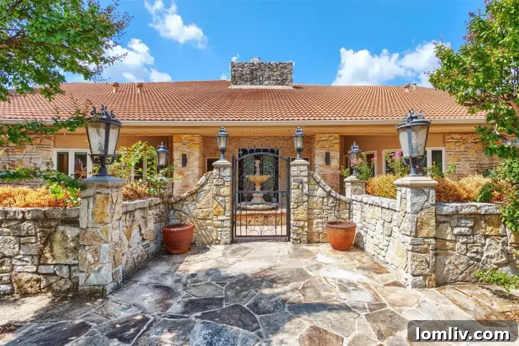 Arlington home with rock exterior