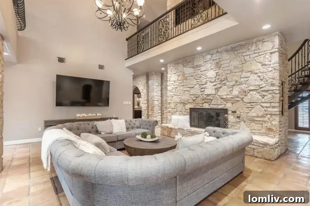 Two-story house with wrought-iron railings