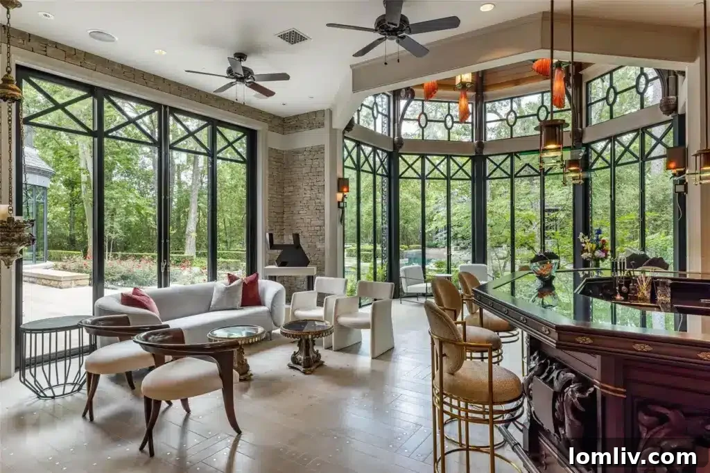 Modern kitchen with high-end appliances and custom cabinetry.
