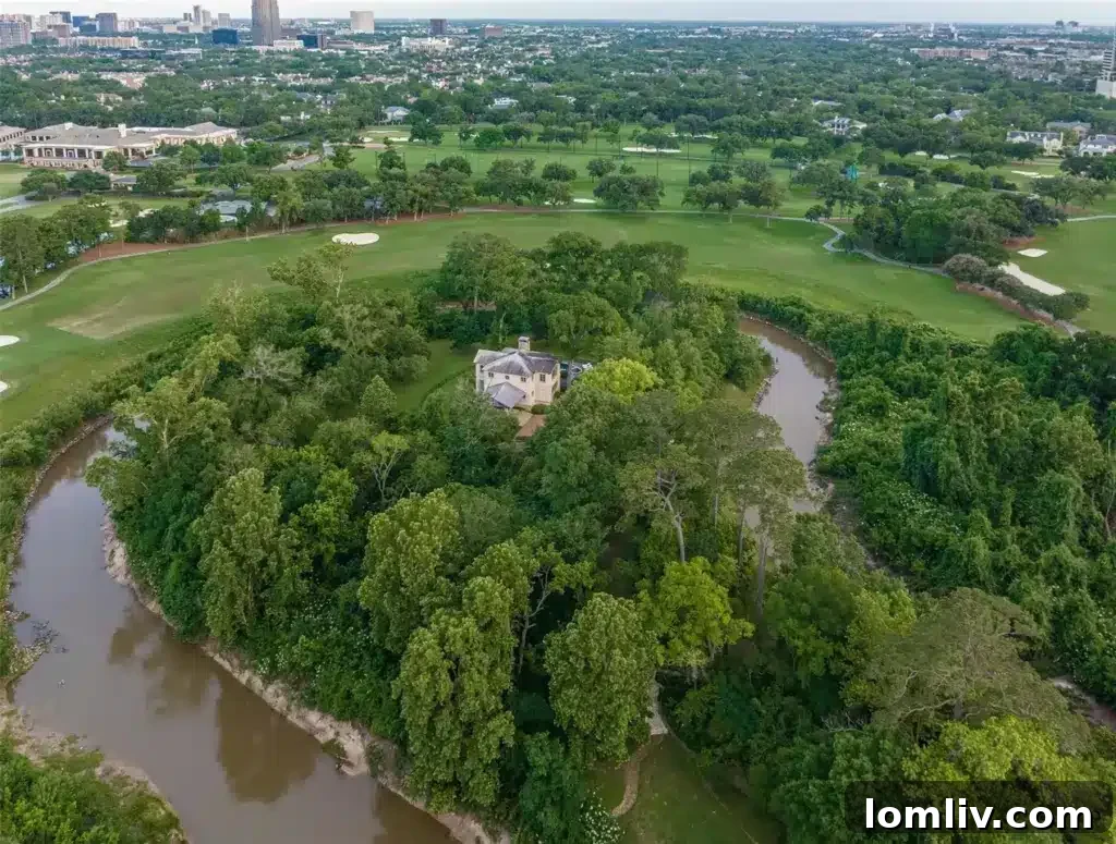 Sprawling grounds of The Lodge, showcasing extensive landscaping.