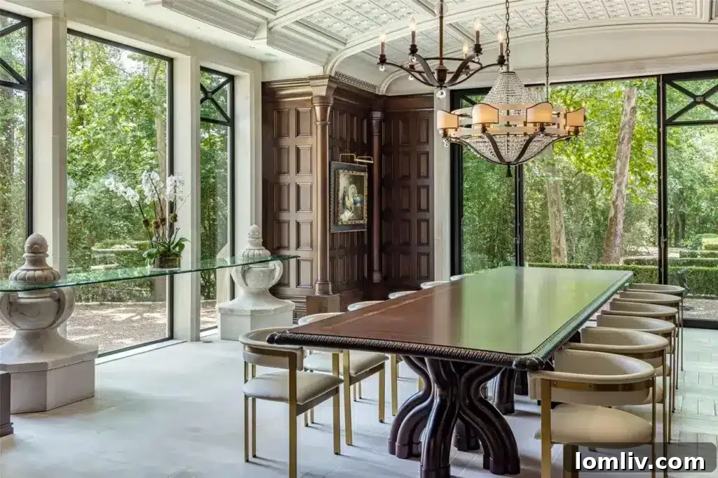 The grand living spaces inside The Lodge, designed for ultimate comfort and sophistication.