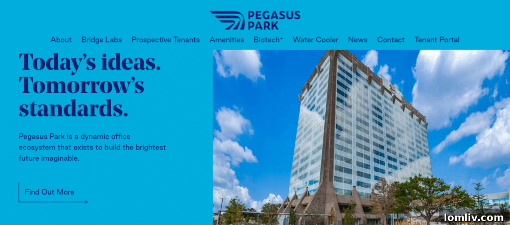 Interior view of a modern laboratory space at Pegasus Park.