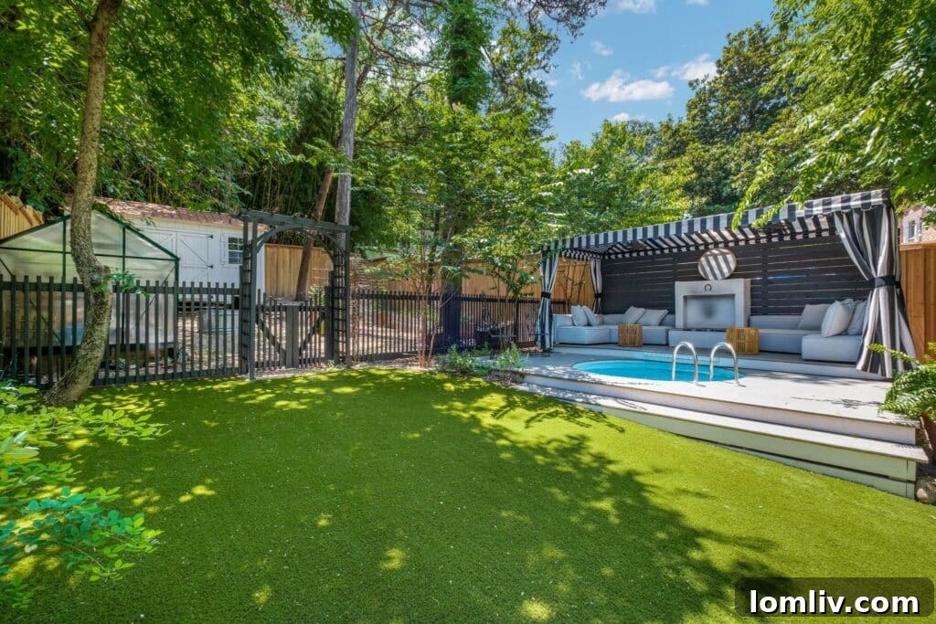 Beckley Club Estates' Reimagined Cottage: The Standard Has Been Raised 14 Relaxing view of the heated stock pool and cabana in the beautifully landscaped backyard