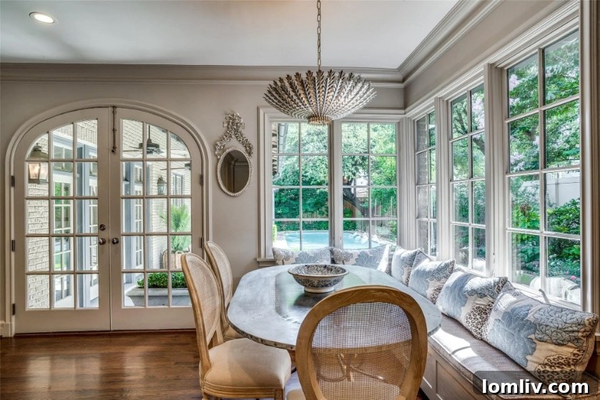 Classic architectural details of a luxury Dallas home