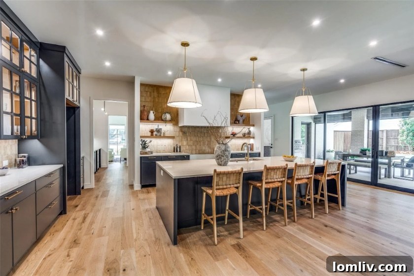 Elegant and spacious living room of a Dallas luxury property